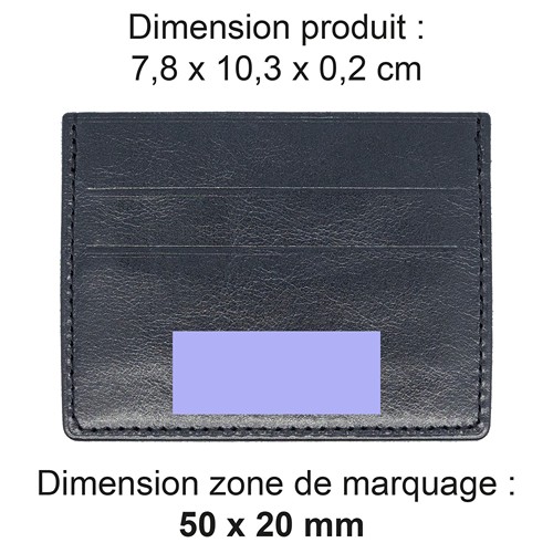 PORTE-CARTES HORIZONTAL AVEC OU SANS ANTI-RFID  EN CUIR VERITABLE MARRON CLAIR