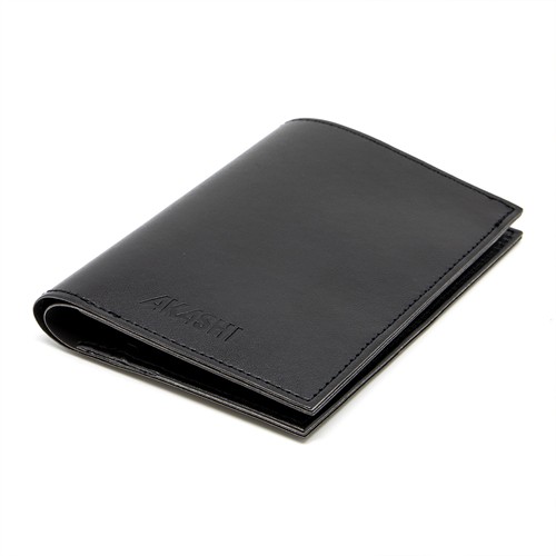 PORTEFEUILLE VERTICAL EN SIMILI-CUIR LISSE NOIR