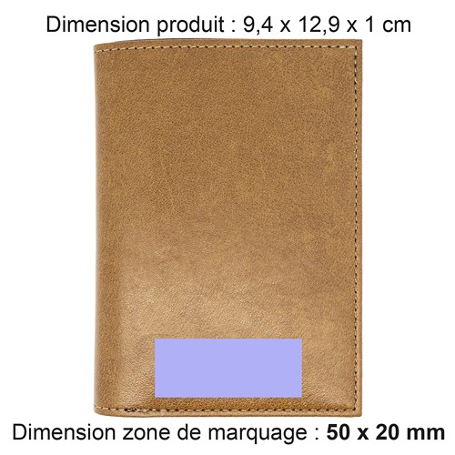 PORTEFEUILLE VERTICAL EN SIMILI-CUIR LISSE NOIR