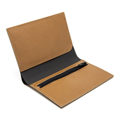 PORTEFEUILLE VERTICAL EN SIMILI-CUIR LISSE NOIR