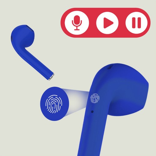 ECOUTEURS KIDS SANS FIL BLUETOOTH BLEU ET ROUGE - 3