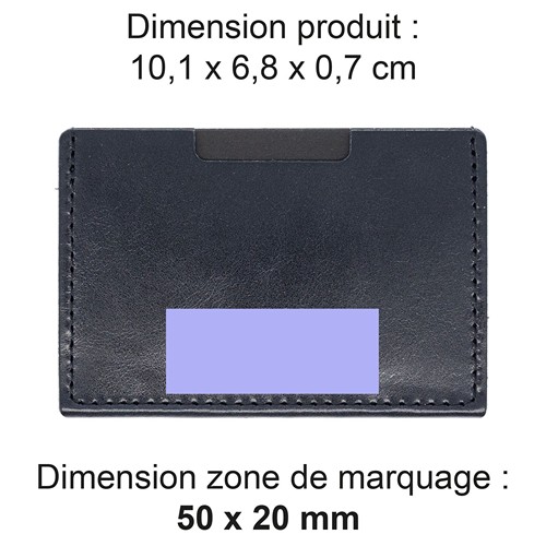 PORTE CARTE SIMPLE EN CUIR VERITABLE MARRON FONCE