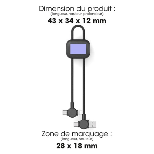 AKA - CÂBLE COURT 18 CM À CHARGE ULTRA-RAPIDE 60W & TRANSFERT DE DONNÉES