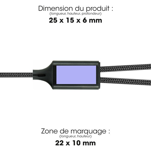 RENKEI - CÂBLE DE CHARGE 4 EN 1 20W EN MATÉRIAUX RECYCLÉS - SILVER