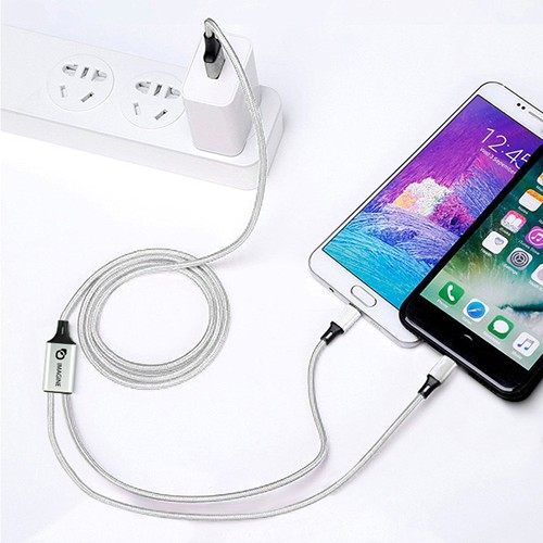RENKEI - CÂBLE DE CHARGE 4 EN 1 20W EN MATÉRIAUX RECYCLÉS - SILVER