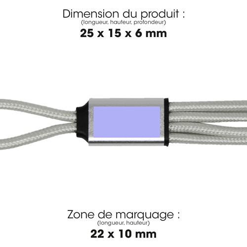 MIJI - CÂBLE COURT 4 EN 1 18 CM À CHARGE RAPIDE 20W EN MATÉRIAUX RECYCLÉS - NOIR