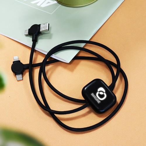OKI - CÂBLE LONG 4 EN 1 À CHARGE ULTRA-RAPIDE 60W & TRANSFERT DE DONNÉES