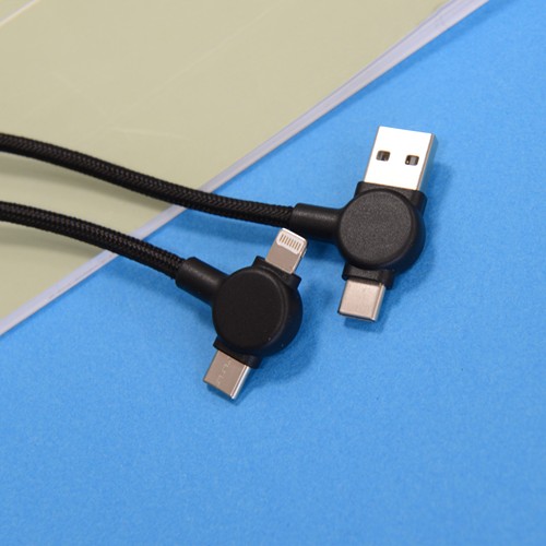OKI - CÂBLE LONG 4 EN 1 À CHARGE ULTRA-RAPIDE 60W & TRANSFERT DE DONNÉES
