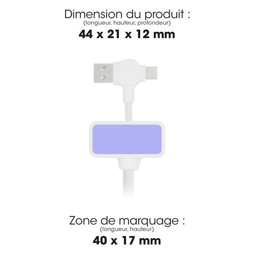 DAO - CÂBLE MAGNÉTIQUE 100W & TRANSFERT DE DONNÉES RAPIDE 4 EN 1 - NOIR