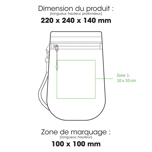 LONDRES - Sac à bandoulière pour bouteille d eau RPET 4 L