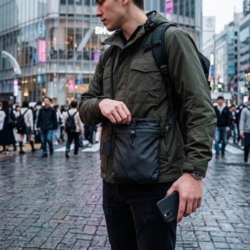 LONDRES - Sac à bandoulière pour bouteille d eau RPET 4 L