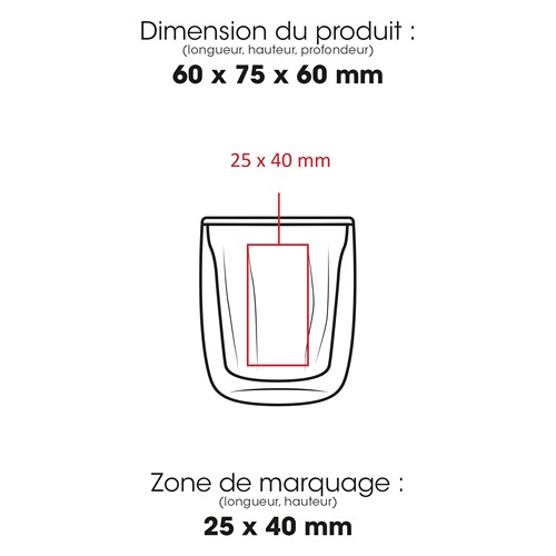 CALYPSO 887S - Verre à double paroi recyclable de 80 ml / 3 oz - 2