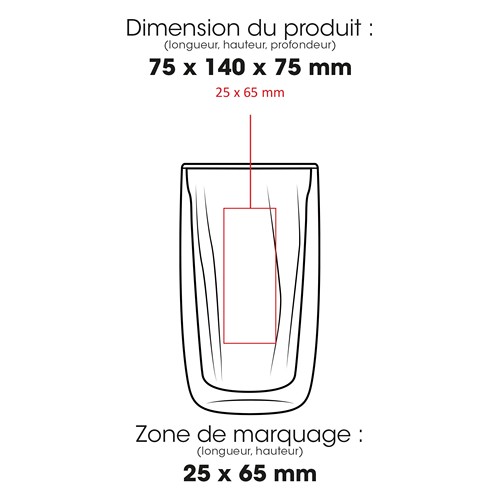 CALYPSO 887L - Verre à double paroi recyclable de 330 ml / 11 oz - 2