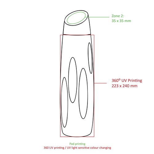 NAZARE 876XL - Bouteille en acier inoxydable recyclé à double paroi de 750 ml/25 oz - 2