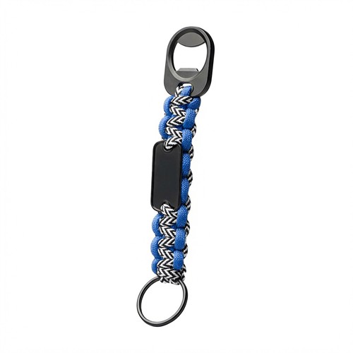 BRAID - RPET Porte - clés tressé avec décapsuleur - 9