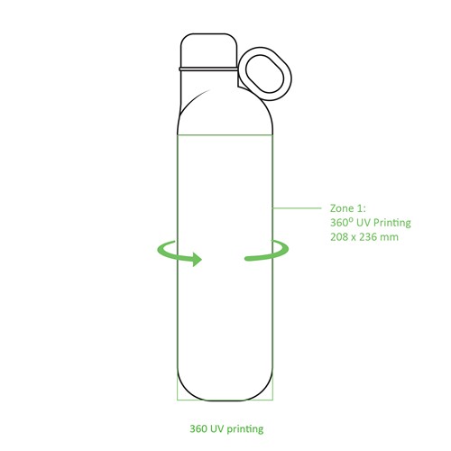 HOOKIPA L - 360° - Bouteille et gobelet 2 en 1 (750 ml / 620 ml) Double paroi en acier inoxydable recyclé et ABS - 2