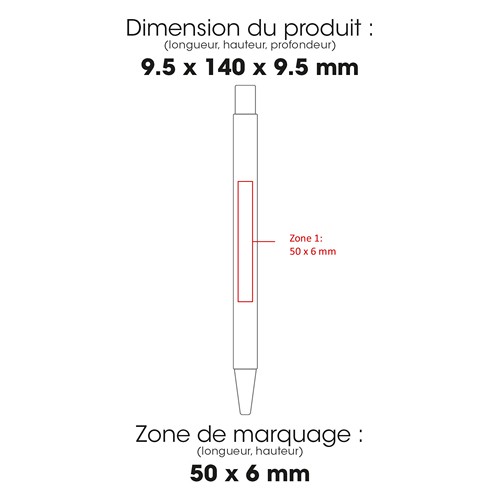 NOCLIP AB - Stylo à bille en aluminium recyclé et bambou FSC - 2