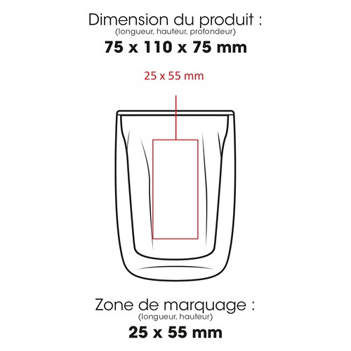 CALYPSO 887M - Verre à double paroi recyclable de 250 ml / 8 oz - 2