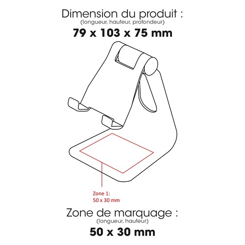 STAN - Support de téléphone de bureau en aluminium recyclé