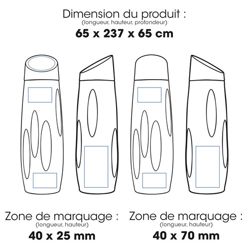 NAZARE 876 - Bouteille en acier inoxydable recyclé à double paroi de 500 ml/17 oz - 2