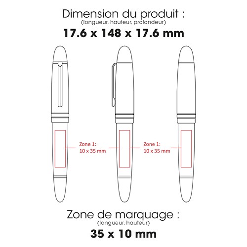 THE BIG PEN - Stylo à bille roulante en acier inoxydable recyclé - 2