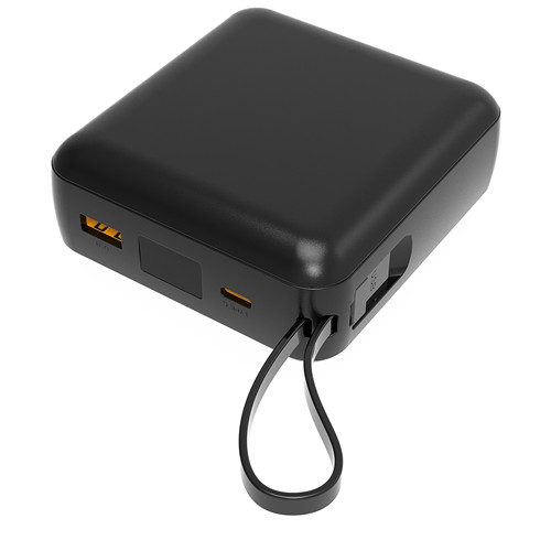 HEIHO - Batterie Powerbank 10,000 mAh avec câbles intégrés à charge rapide 22,5W
