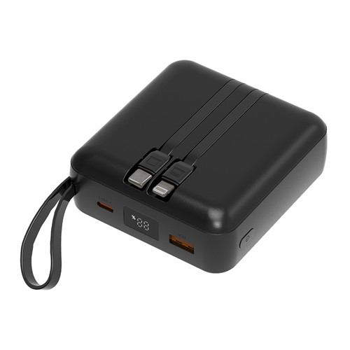 HEIHO - Batterie Powerbank 10,000 mAh avec câbles intégrés à charge rapide 22,5W