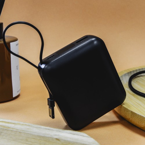 HEIHO - Batterie Powerbank 10,000 mAh avec câbles intégrés à charge rapide 22,5W