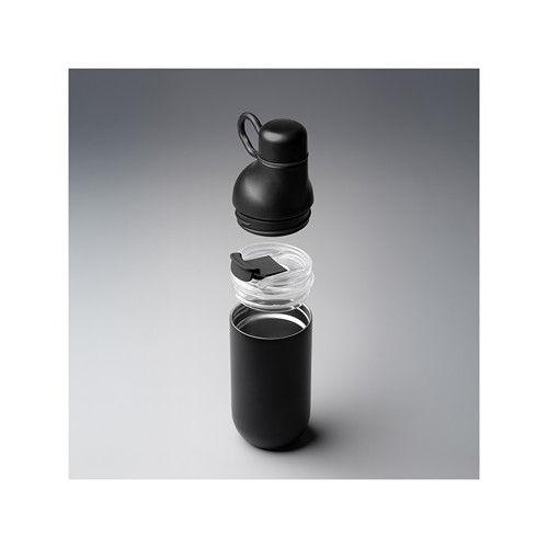 HOOKIPA M - Bouteille et gobelet 2 en 1 (500 ml / 370 ml) Double paroi en acier inoxydable recyclé et