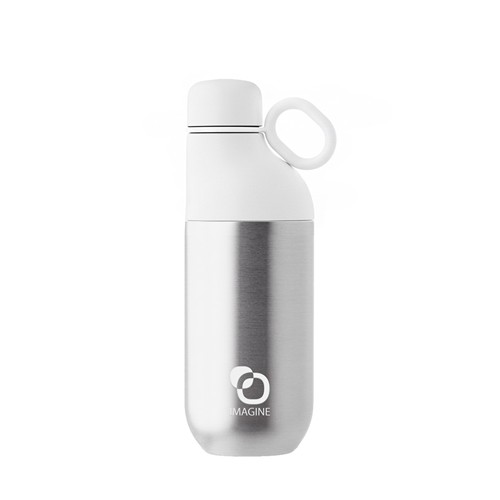 HOOKIPA M - Bouteille et gobelet 2 en 1 (500 ml / 370 ml) Double paroi en acier inoxydable recyclé et - 2
