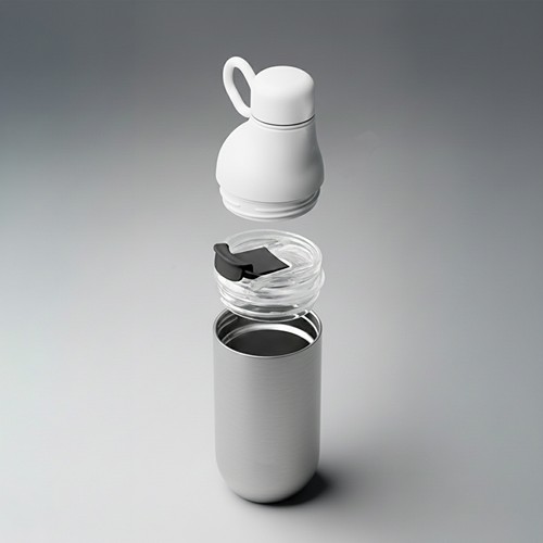 HOOKIPA M - Bouteille et gobelet 2 en 1 (500 ml / 370 ml) Double paroi en acier inoxydable recyclé et - 4