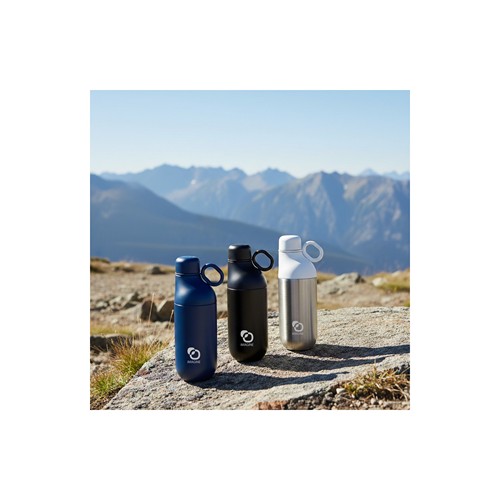 HOOKIPA M - Bouteille et gobelet 2 en 1 (500 ml / 370 ml) Double paroi en acier inoxydable recyclé et - 5