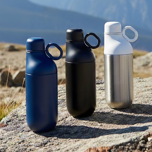 HOOKIPA M - Bouteille et gobelet 2 en 1 (500 ml / 370 ml) Double paroi en acier inoxydable recyclé et - 8