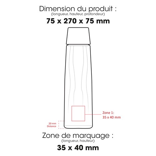 CALYPSO 882 - Carafe en verre recyclable de 750 ml / 25 oz avec couvercle en bambou FSC® - 2