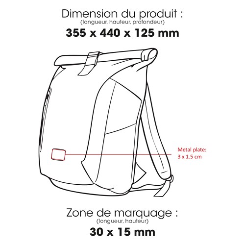ONDA - Sac à dos Ocean Plastic Roll Top 22 L Le sac Waste2Gear le plus vendu de Chili - 2