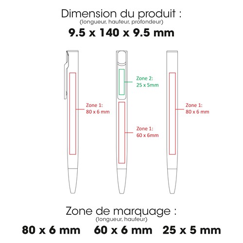AIIE - Stylo à bille en aluminium recyclé et ABS recyclé - 2