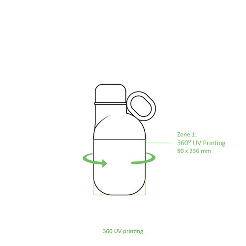HOOKIPA S - 360° - Bouteille et gobelet 2 en 1 (330 ml / 200 ml) Double paroi en acier inoxydable recyclé et ABS - 7