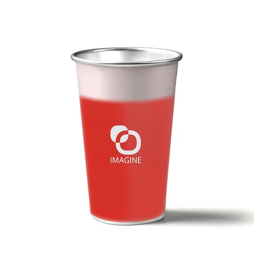 MAGIK - KUP - Tasse en aluminium recyclé de 450 ml / 15 oz qui change de couleur