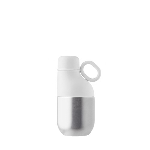 HOOKIPA S - Bouteille et gobelet 2 en 1 (350 ml / 200 ml) Double paroi en acier inoxydable recyclé et ABS