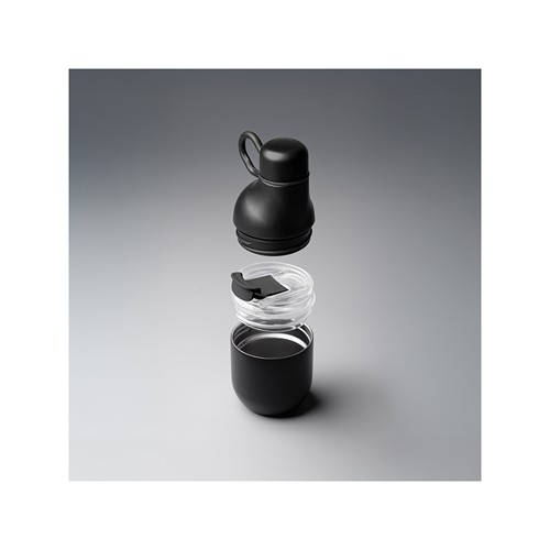 HOOKIPA S - Bouteille et gobelet 2 en 1 (350 ml / 200 ml) Double paroi en acier inoxydable recyclé et ABS
