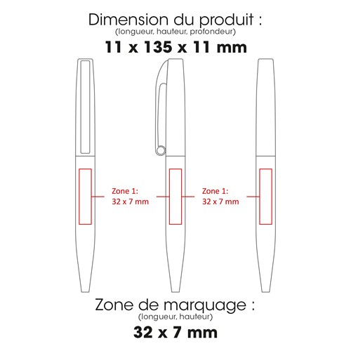 CLAW - Stylo à bille torsadé en acier inoxydable recyclé