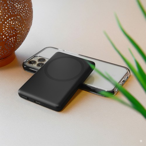 MANTI - BATTERIE DE SECOURS ALUMINIUM  MAGSAFE 20W - NOIR - 4