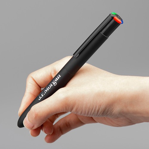 4KOLOR - Stylo à bille 4 couleurs en aluminium recyclé - 5