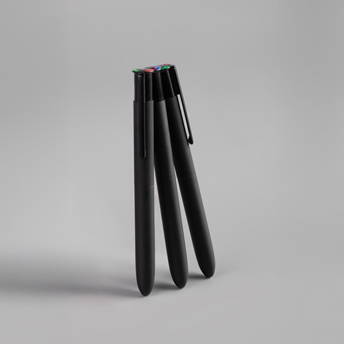 4KOLOR - Stylo à bille 4 couleurs en aluminium recyclé - 9