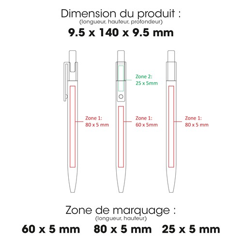 AAARR - Stylo en aluminium recyclé, bambou FSC® et ABS recyclé - 2