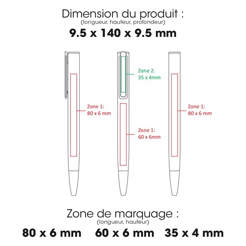 URRGH - Stylo à bille en aluminium recyclé et ABS recyclé - 2