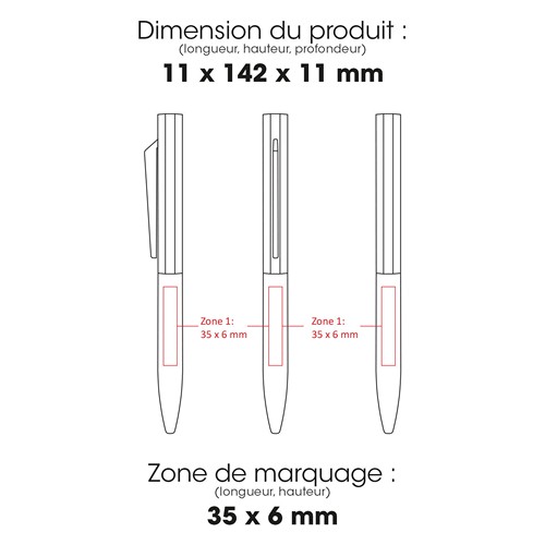 CONCORDE - Stylo à bille en aluminium recyclé - 2