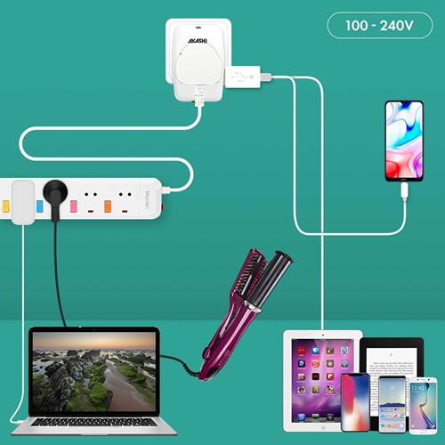 KOJIMA - ADAPTATEUR UNIVERSEL DE VOYAGE AVEC SORTIES USB-C ET USB-A - NOIR