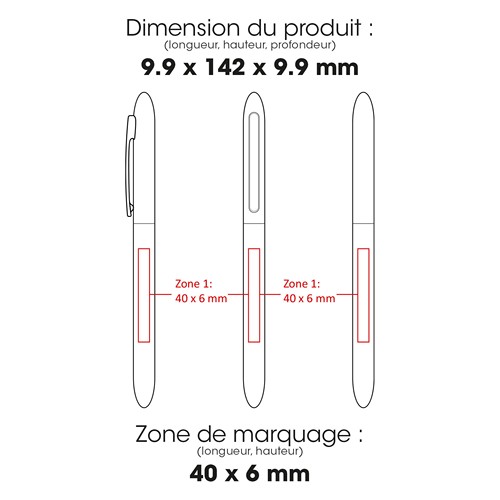 RETRO - Stylo à bille en aluminium recyclé - 2