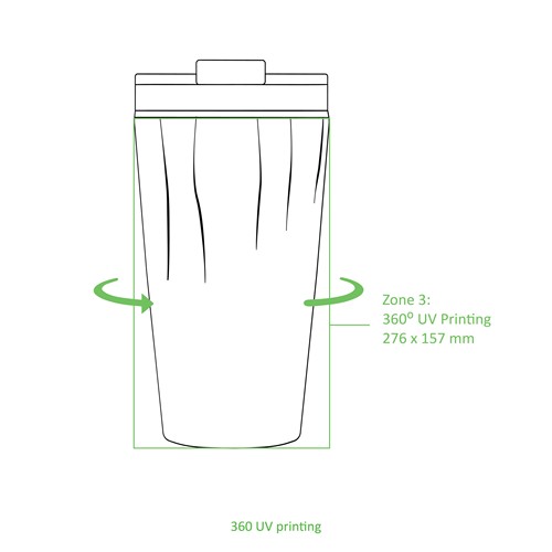CALYPSO 886XL - 360° - Gobelet isotherme à double paroi en acier inoxydable recyclé de 500 ml / 16 oz - 2
